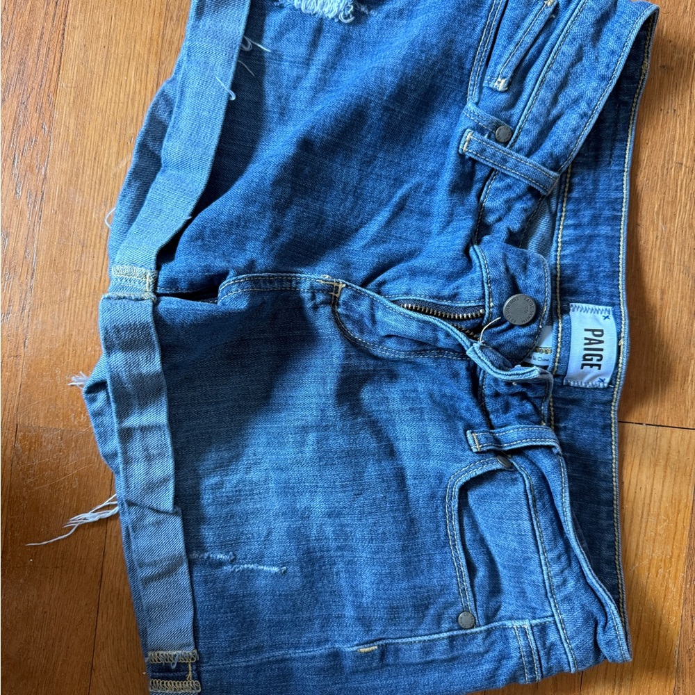 Paige Blue Denim Shorts